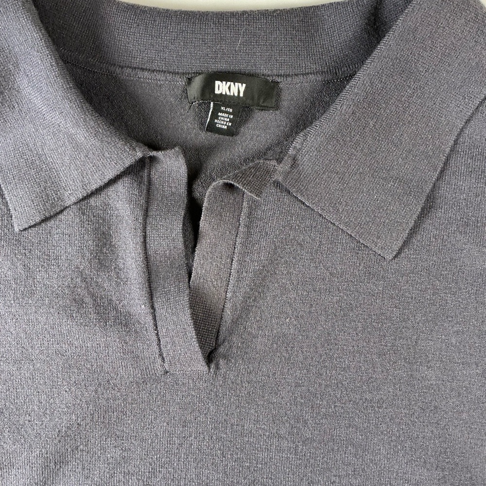 NWT DKNY Women’s Charcoal Sleeveless Lightweight Sweater Sz XL - Picture 2 of 5